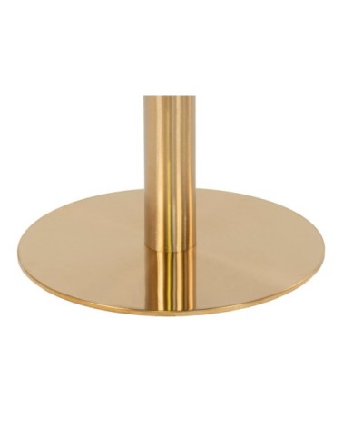 Table basse ronde effet marbre 70cm or