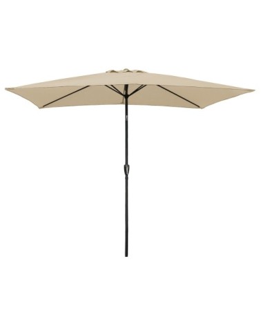 Parasol droit rectangulaire 2x3m en aluminium et toile beige