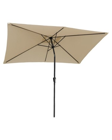 Parasol droit rectangulaire 2x3m en aluminium et toile beige