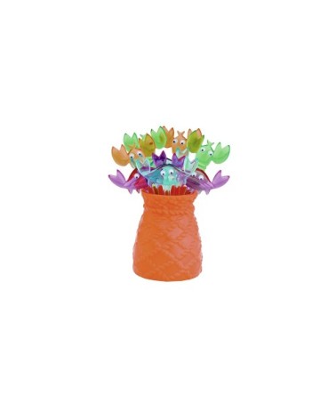 Set de piques cocktail crabes 9,5cm