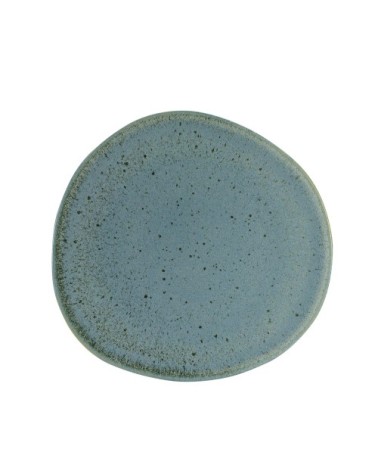 Assiette dessert en grès réactif bleu 22 cm - Lot de 6