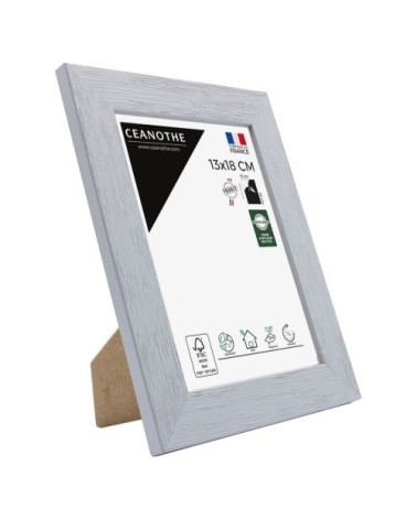 Cadre photo gris 13x18 cm bois reconstitué fsc