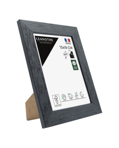 Cadre photo noir 13x18 cm bois reconstitué fsc