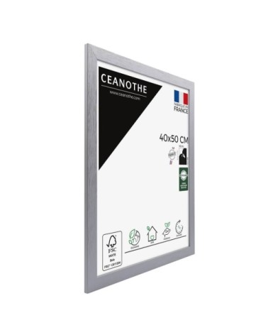 Cadre photo gris 40x50 cm bois reconstitué fsc