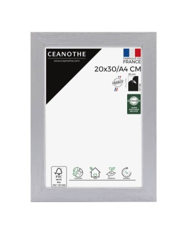 Cadre photo gris 20x30 cm bois reconstitué fsc