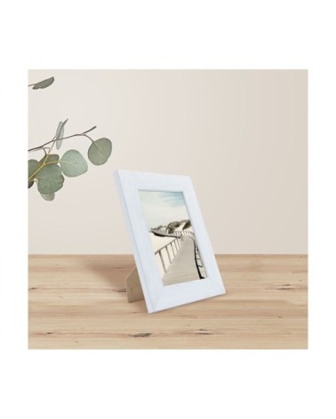 Cadre photo blanc 10x15 cm bois reconstitué fsc