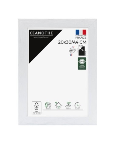 Cadre photo blanc 20x30 cm bois reconstitué fsc