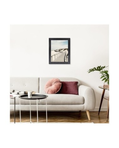 Cadre photo noir 24x30 cm bois reconstitué fsc