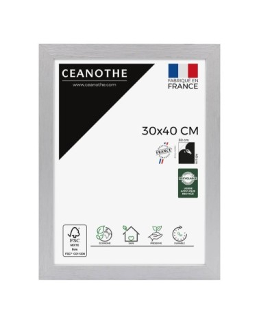 Cadre photo gris 30x40 cm bois reconstitué fsc