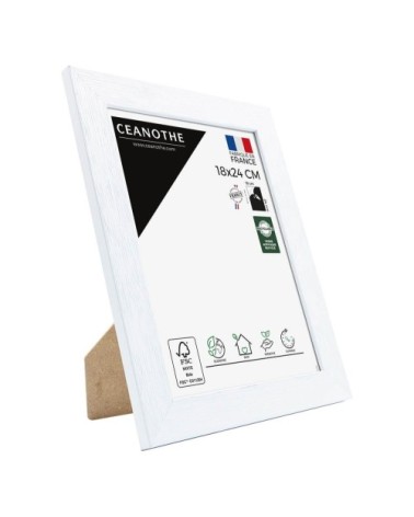 Cadre photo blanc 18x24 cm bois reconstitué fsc