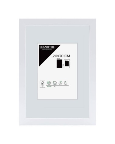 Cadre photo Blanc 20x30 cm bois reconstitué fsc