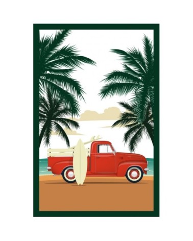 Tableau sur verre synthétique van life 42x63 cm