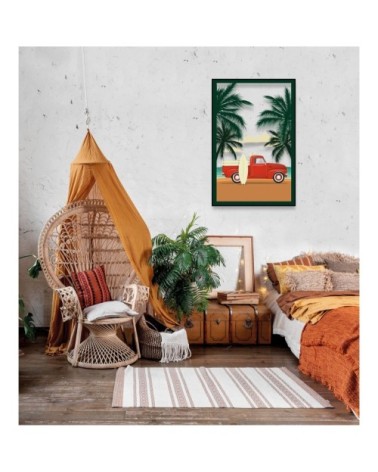 Tableau sur verre synthétique van life 42x63 cm