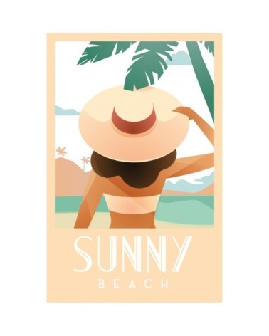 Tableau sur verre synthétique sunny 42x63 cm