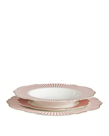 Assiette à dessert rose D21cm