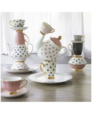 Théière pois gris 1L