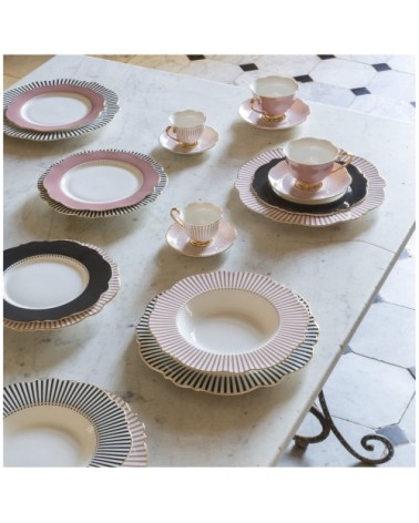 Assiette creuse rose D23cm