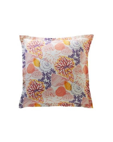 Taie d'oreiller carrée en coton jaune