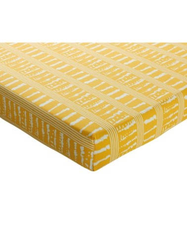 Drap-housse 160x200 en coton jaune