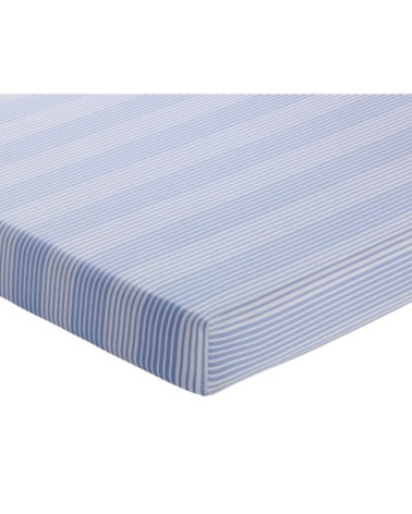 Drap-housse 140x190 en coton bleu