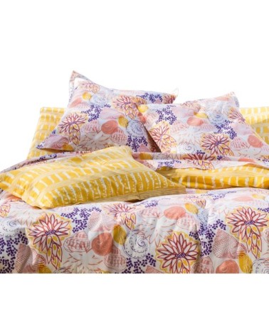 Housse de couette 240x220 en coton jaune