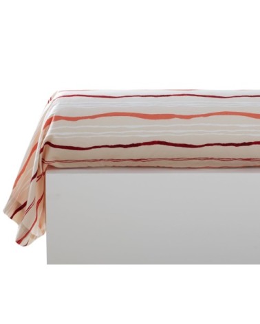 Taie de traversin en percale de coton orange corail