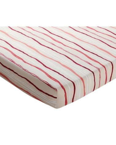Drap-housse 90x190 en percale de coton corail