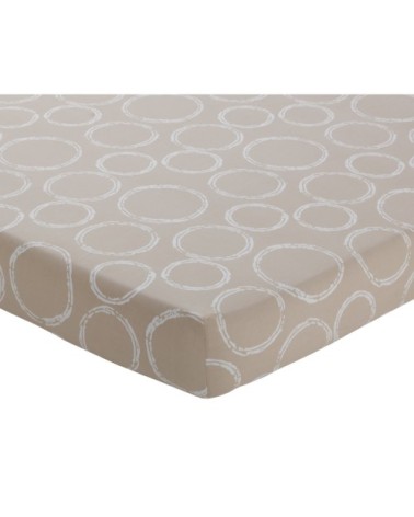 Drap-housse 90x190 en coton beige