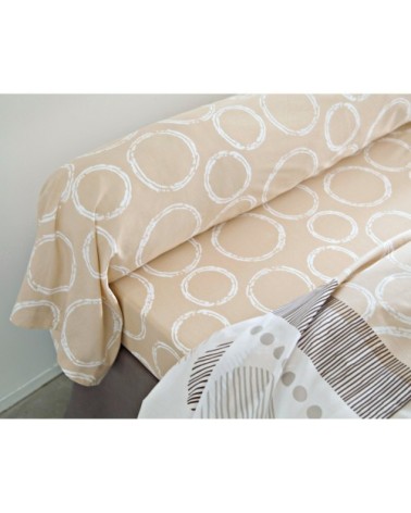 Drap-housse 90x190 en coton beige