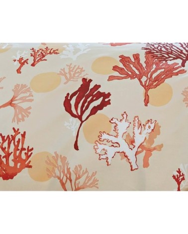 Housse de couette 260x240 en percale de coton corail