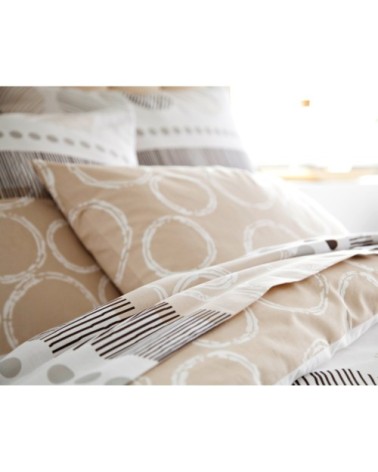 Housse de couette 140x200 en coton beige