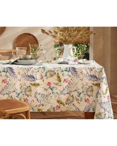 Nappe ovale 180x240 à motifs végétaux