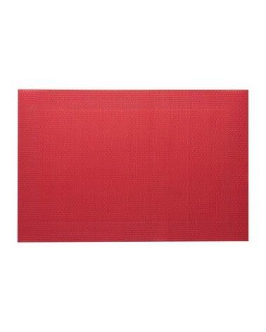 Lot de 2 sets de table unis rouge 45x30