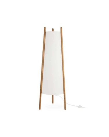 Lampadaire design en bois blanc
