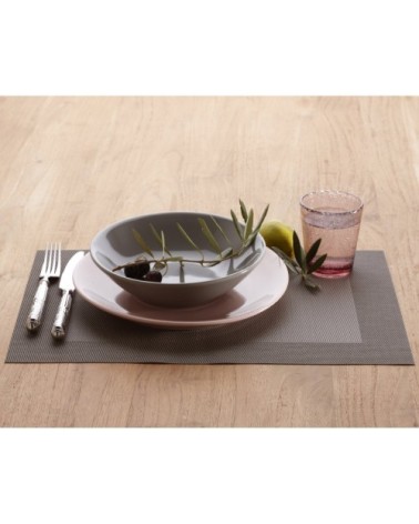 Lot de 2 sets de table unis gris 45x30