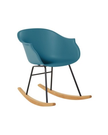 Chaise à bascule bleu-vert