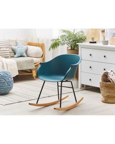 Chaise à bascule bleu-vert