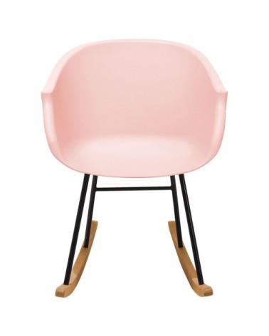 Chaise à bascule rose