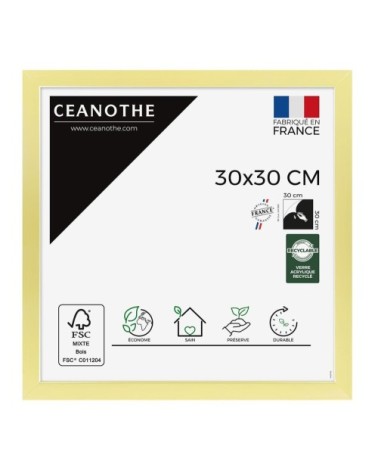 Cadre photo doré 30x30 cm résine recyclée