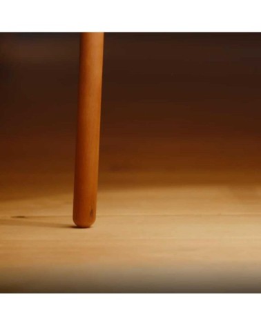 Lampadaire design en bois blanc