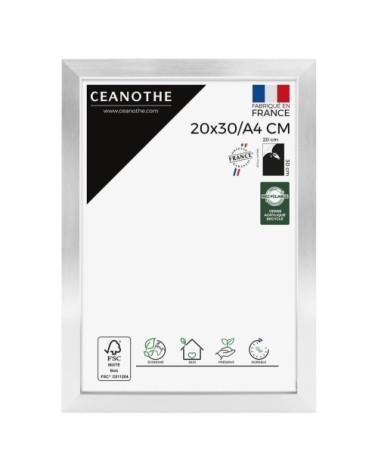 Cadre photo acier 20x30/A4 cm résine recyclée