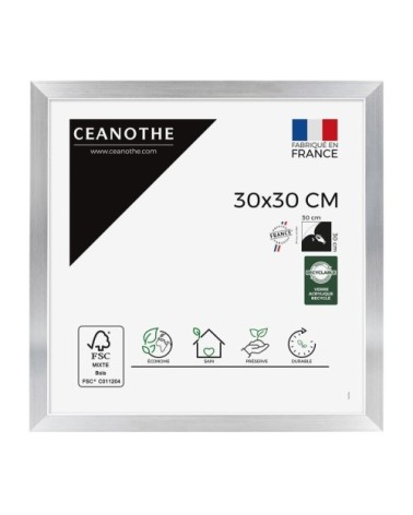 Cadre photo acier 30x30 cm résine recyclée