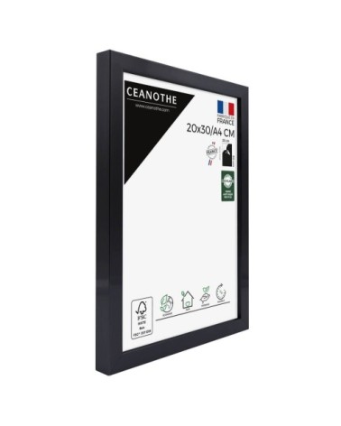 Cadre photo carbone 20x30/A4 cm résine recyclée