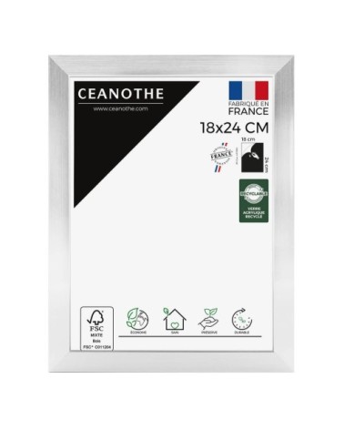 Cadre photo acier 18x24 cm résine recyclée