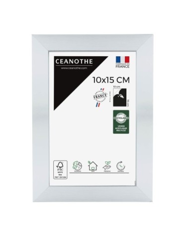 Cadre photo acier 10x15 cm résine recyclée