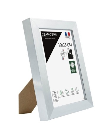 Cadre photo acier 10x15 cm résine recyclée