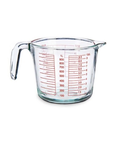 Pichet doseur gradué en verre 1L