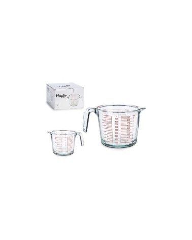 Pichet doseur gradué en verre 1L