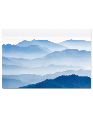 Tableau alu dibond montagnes bleues 120x80cm