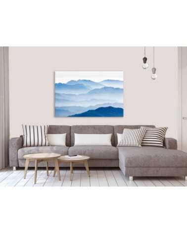 Tableau alu dibond montagnes bleues 120x80cm